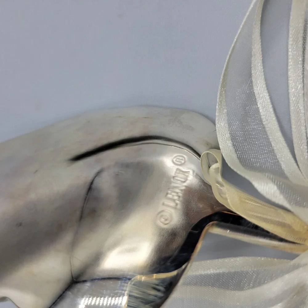 Lenox Wedding Promises 2 Piece Dessert Set Knife Server Silver Handles w/ Hearts